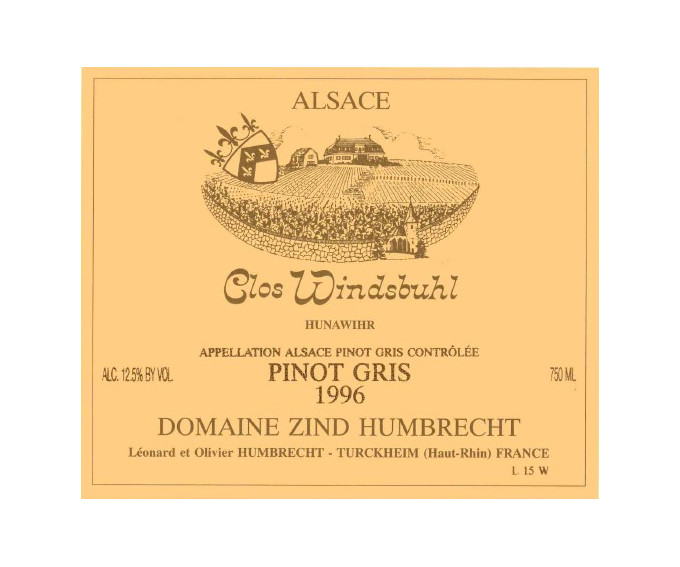 Pinot Gris Clos Windsbuhl 1996