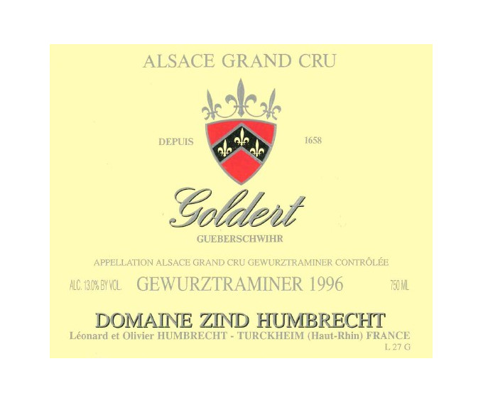 Gewurztraminer Grand Cru Goldert 1996