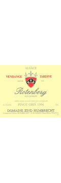 Pinot Gris Rotenberg 1996 - Vendange Tardive